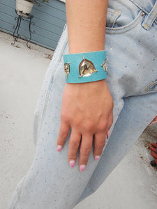 Aruba crystal leather cuff