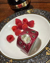 Framboise Rock with silver crystal