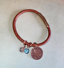 Indian Head coin leather bracelet