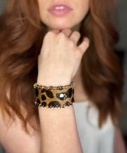 Petite Cheetah leather hair-on hide cuff