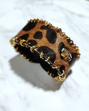 Petite Cheetah leather hair-on hide cuff