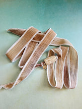 Caramel silk wrap, hand dyed