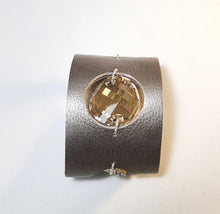 Cuvee crystal leather cuff