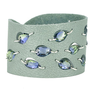Hydrangea Diamond Leaf crystal cuff