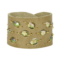 Tan Diamond Leaf crystal cuff
