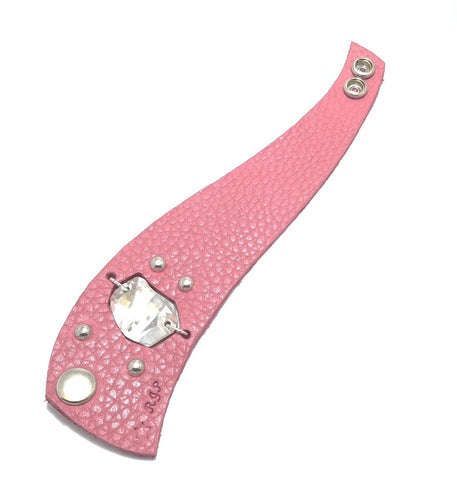 Pink Rock crystal cuff