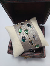Emerald Diamond Leaf crystal cuff